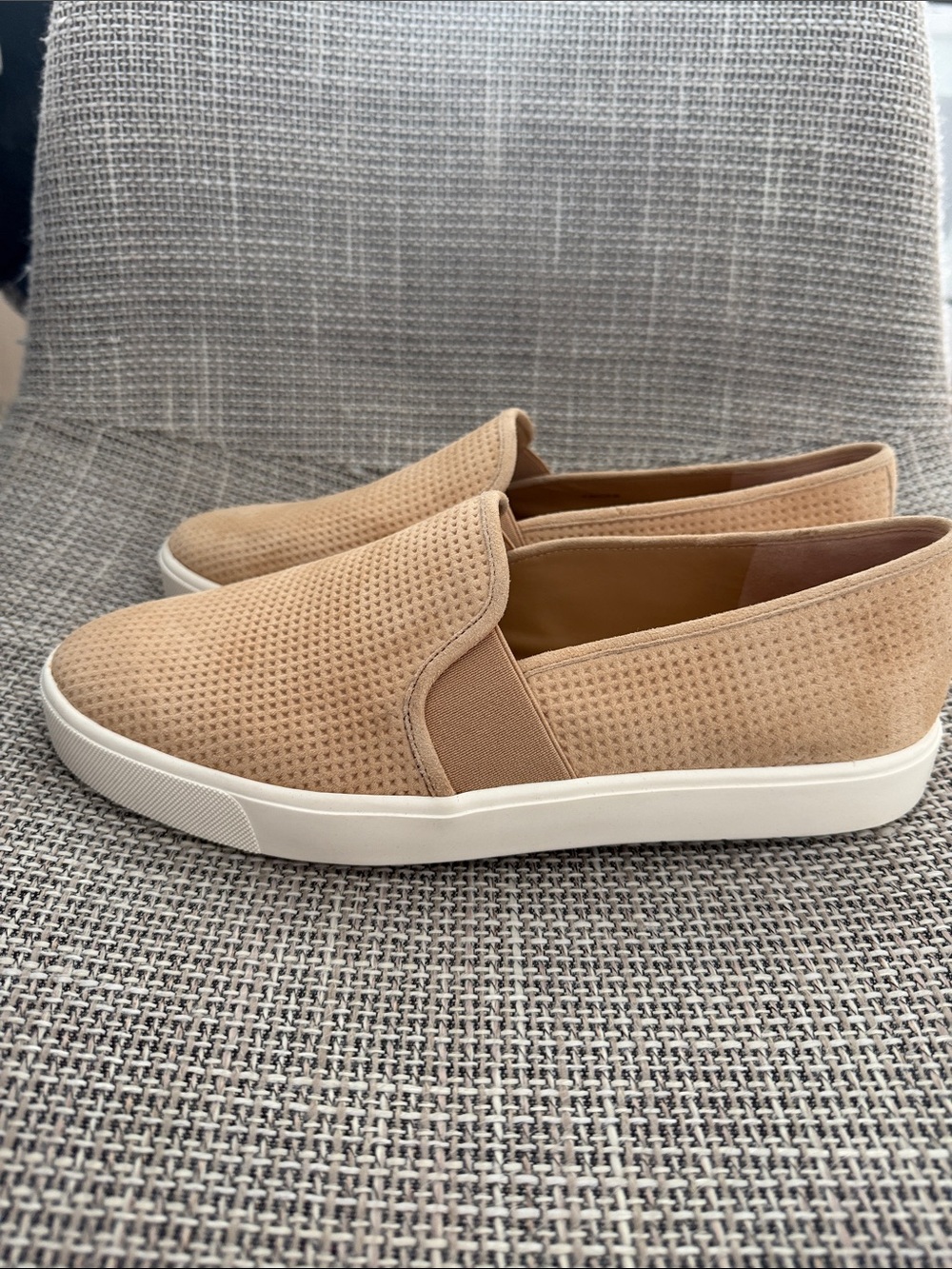 New Vince Blair Perforated Suede Slip-On Sneakers